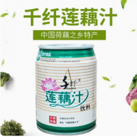 揚州花仙子千纖蓮藕汁240ML*24生榨藕汁罐裝綠色果蔬汁