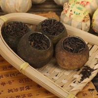 新會(huì)小青柑生曬宮廷普洱茶散裝 柑普茶